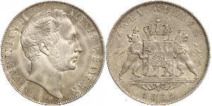 2 Gulden Reino de Baviera (1806 - 1918) Plata Maximiliano II de Baviera(1811 - 1864)