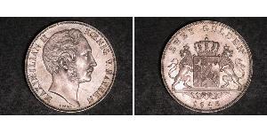 2 Gulden Reino de Baviera (1806 - 1918) Plata Maximiliano II de Baviera(1811 - 1864)