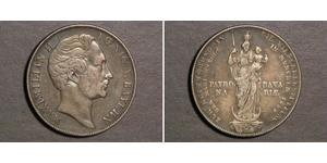 2 Gulden Reino de Baviera (1806 - 1918) Plata Maximiliano II de Baviera(1811 - 1864)