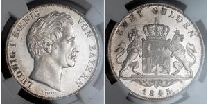 2 Gulden Reino de Baviera (1806 - 1918) Plata Luis I de Baviera(1786 – 1868)