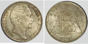 2 Gulden Reino de Baviera (1806 - 1918) Plata Maximiliano II de Baviera(1811 - 1864)