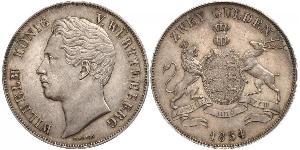 2 Gulden Reino de Wurtemberg (1806-1918) Plata Guillermo I de Wurtemberg