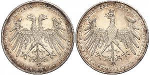 2 Gulden Freie Stadt Frankfurt Silber 