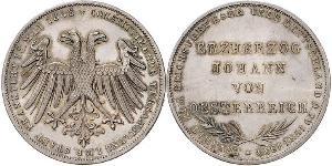 2 Gulden Freie Stadt Frankfurt Silber 