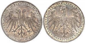 2 Gulden Freie Stadt Frankfurt Silber 