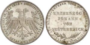 2 Gulden Freie Stadt Frankfurt Silber 