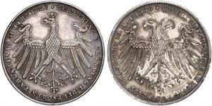 2 Gulden Freie Stadt Frankfurt Silber 