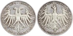 2 Gulden Freie Stadt Frankfurt Silber 