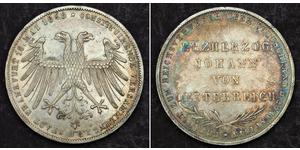 2 Gulden Freie Stadt Frankfurt Silber 