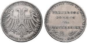 2 Gulden Freie Stadt Frankfurt Silber 