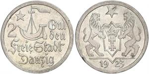 2 Gulden Gdansk (1920-1939) Silber 