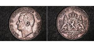 2 Gulden Großherzogtum Hessen (1806 - 1918) Silber Ludwig II. (Hessen-Darmstadt)