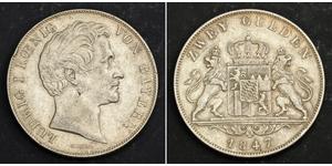 2 Gulden Königreich Bayern (1806 - 1918) Silber Ludwig I. (Bayern)(1786 – 1868)