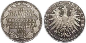 2 Gulden Free City of Frankfurt Silver 