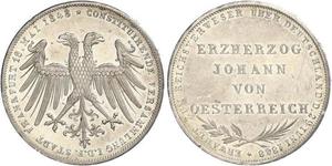 2 Gulden Free City of Frankfurt Silver 