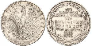 2 Gulden Free City of Frankfurt Silver 