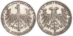 2 Gulden Free City of Frankfurt Silver 