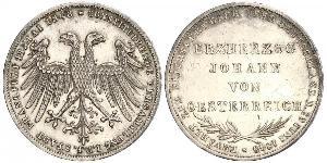 2 Gulden Free City of Frankfurt Silver 