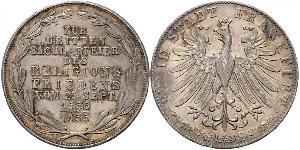 2 Gulden Free City of Frankfurt Silver 