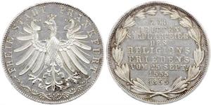 2 Gulden Free City of Frankfurt Silver 