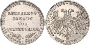 2 Gulden Free City of Frankfurt Silver 