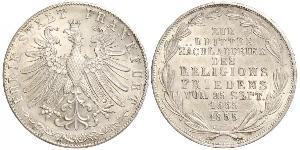 2 Gulden Free City of Frankfurt Silver 
