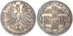 2 Gulden Free City of Frankfurt Silver 