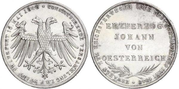 2 Gulden Free City of Frankfurt Silver 