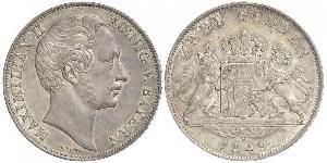 2 Gulden Kingdom of Bavaria (1806 - 1918) Silver Maximilian II of Bavaria (1811 - 1864)