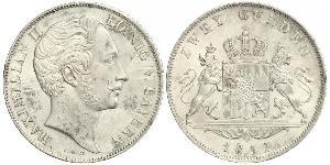 2 Gulden Kingdom of Bavaria (1806 - 1918) Silver Maximilian II of Bavaria (1811 - 1864)