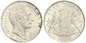 2 Gulden Kingdom of Bavaria (1806 - 1918) Silver Maximilian II of Bavaria (1811 - 1864)