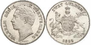 2 Gulden Kingdom of Württemberg (1806-1918) Silver William I of Württemberg