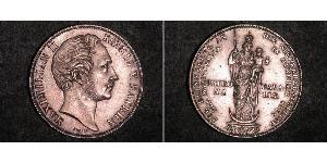 2 Gulden 巴伐利亞王國 (1806 - 1918) 銀 马克西米利安二世 (巴伐利亚国王)