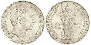 2 Gulden 巴伐利亞王國 (1806 - 1918) 銀 马克西米利安二世 (巴伐利亚国王)