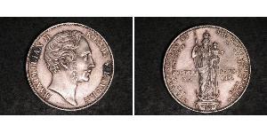 2 Gulden 巴伐利亞王國 (1806 - 1918) 銀 马克西米利安二世 (巴伐利亚国王)