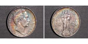 2 Gulden 巴伐利亞王國 (1806 - 1918) 銀 马克西米利安二世 (巴伐利亚国王)