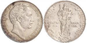 2 Gulden 巴伐利亞王國 (1806 - 1918) 銀 马克西米利安二世 (巴伐利亚国王)