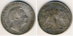 2 Gulden 巴登大公國 (1806 - 1918) 銀 利奥波德 (巴登)