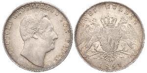 2 Gulden 巴登大公國 (1806 - 1918) 銀 利奥波德 (巴登)