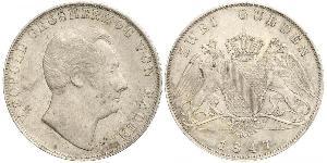 2 Gulden 巴登大公國 (1806 - 1918) 銀 利奥波德 (巴登)