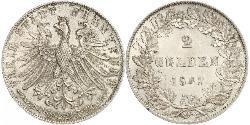 2 Gulden 法蘭克福自由市 銀 
