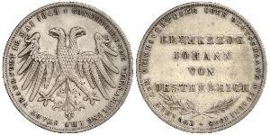 2 Gulden 法蘭克福自由市 銀 