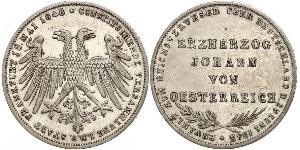 2 Gulden 法蘭克福自由市 銀 