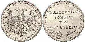 2 Gulden 法蘭克福自由市 銀 