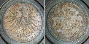 2 Gulden 法蘭克福自由市 銀 
