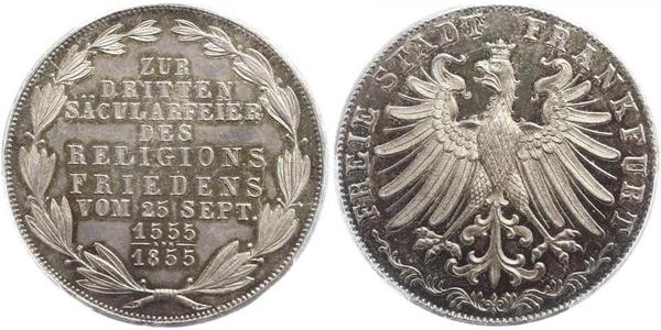 2 Gulden 法蘭克福自由市 銀 
