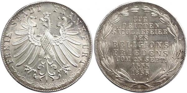 2 Gulden 法蘭克福自由市 銀 