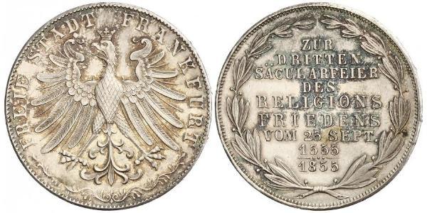 2 Gulden 法蘭克福自由市 銀 
