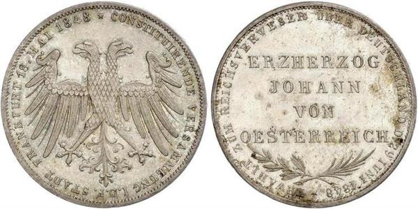 2 Gulden 法蘭克福自由市 銀 