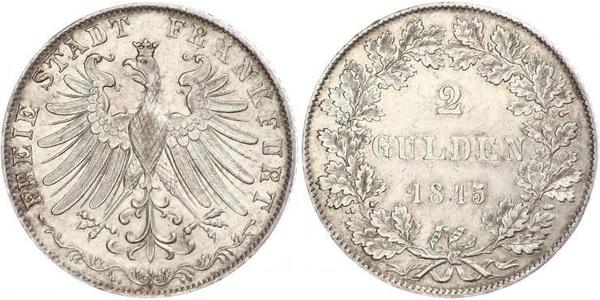 2 Gulden 法蘭克福自由市 銀 